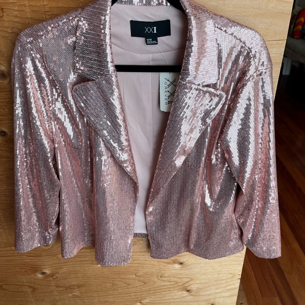 NWT rose gold sequin blazer from Forever 21 size M